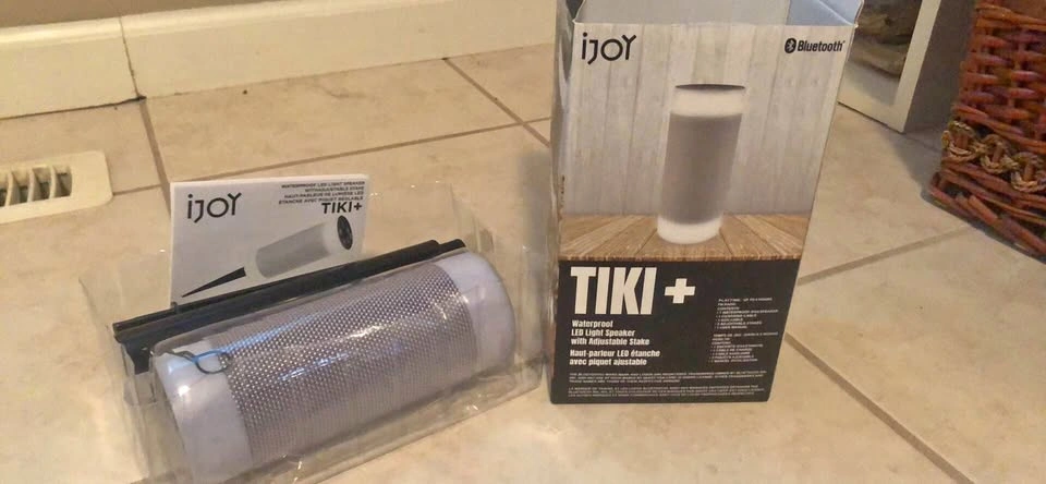 iJoy TIKI+ Waterproof LED Light Speaker with Stake
