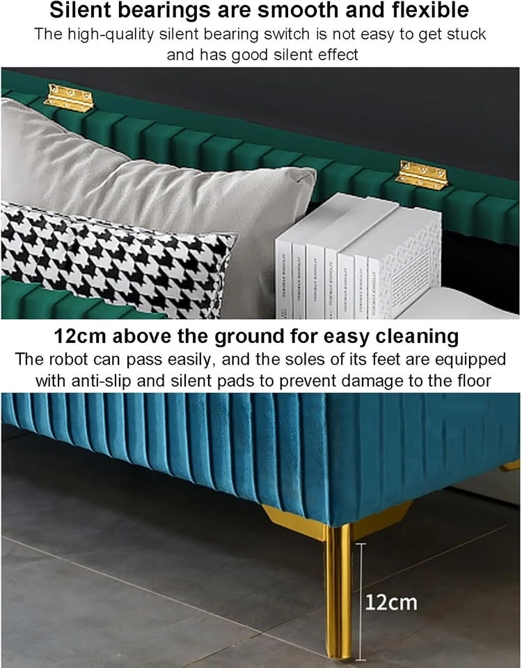 Tufted Velvet Storage Ottoman Bench - Grey - photo 4