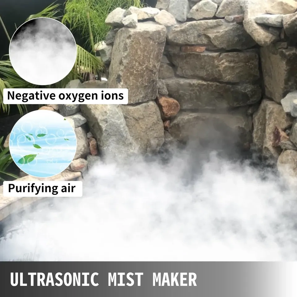 VEVOR 10 Head Ultrasonic Mist Maker Fogger w/ Waterproof Power S - photo 4