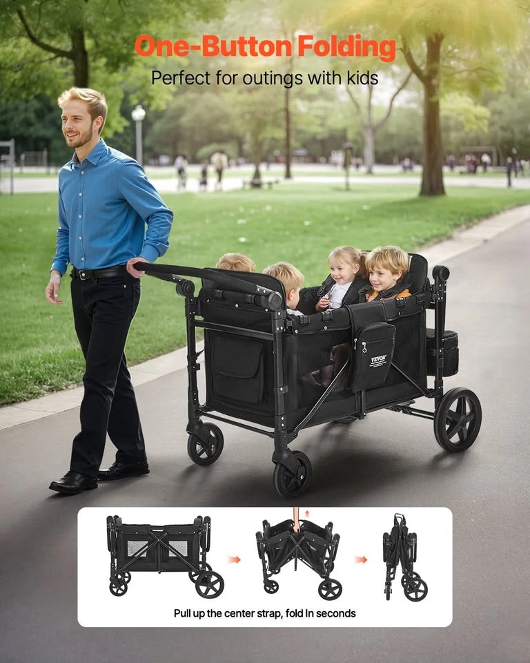 VEVOR 4-Kid Wagon Stroller - photo 3