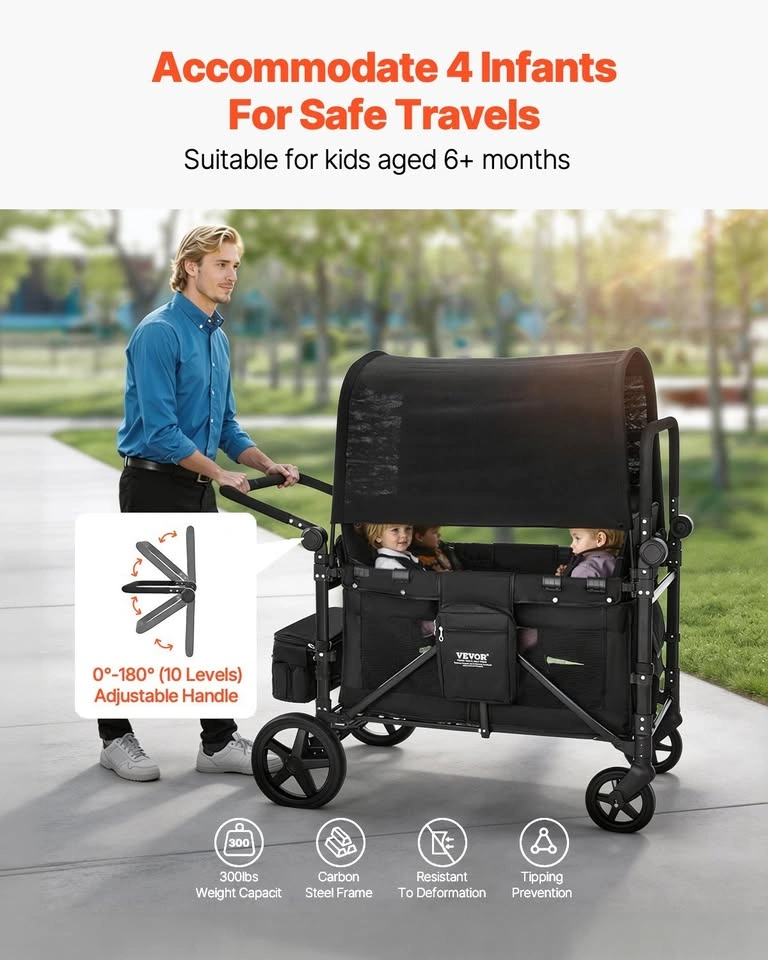 VEVOR 4-Kid Wagon Stroller - photo 4