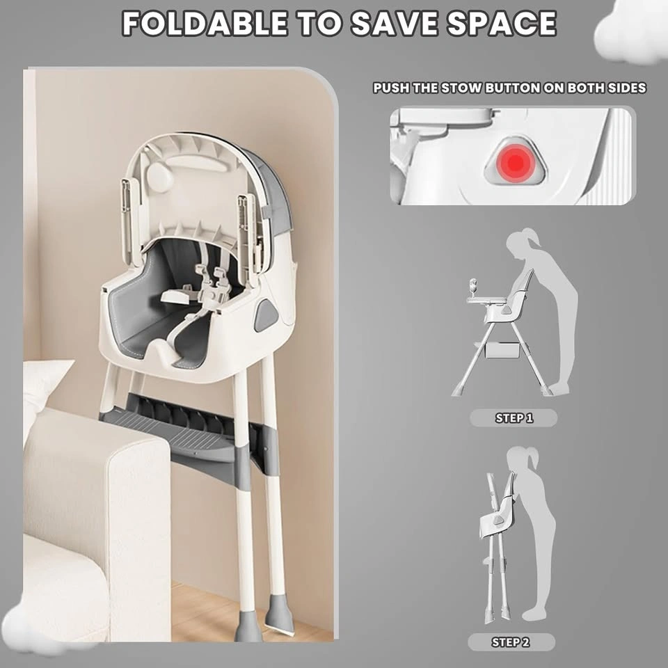 UBRAVOO 3-in-1 Baby High Chair Foldable Portable - photo 4