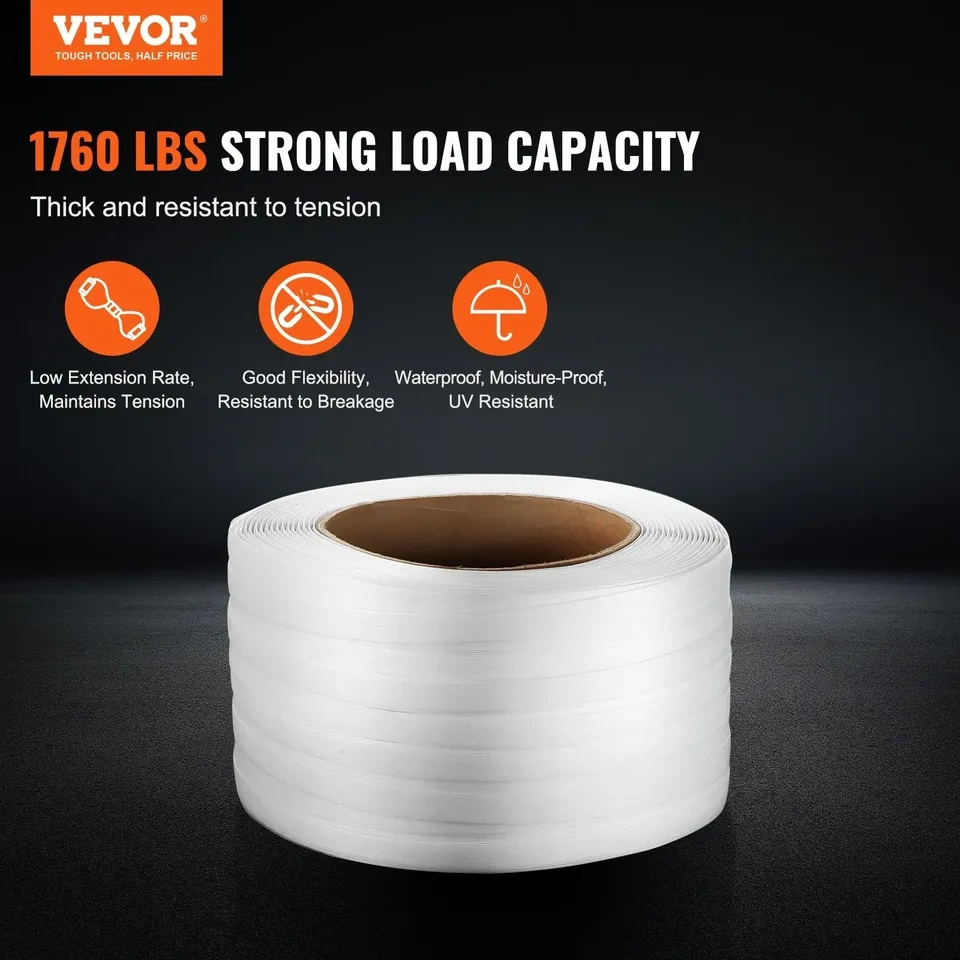 VEVOR Woven Cord Strapping Roll - 1640' x 3/4" x 0.03", 1763 lbs - photo 3