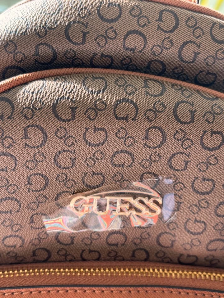 Guess Brown Logo Print Backpack - photo 4