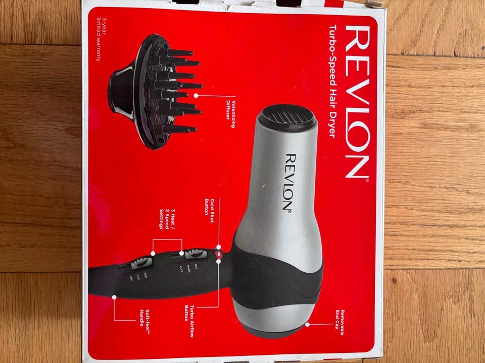 Revlon Turbo-Speed Hair Dryer 1875 Watts with Diffuser - photo 3