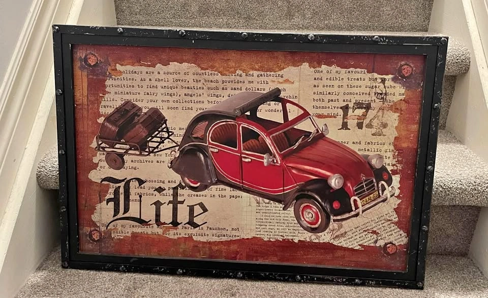 27x18" Vintage Car Picture / Wall Decor