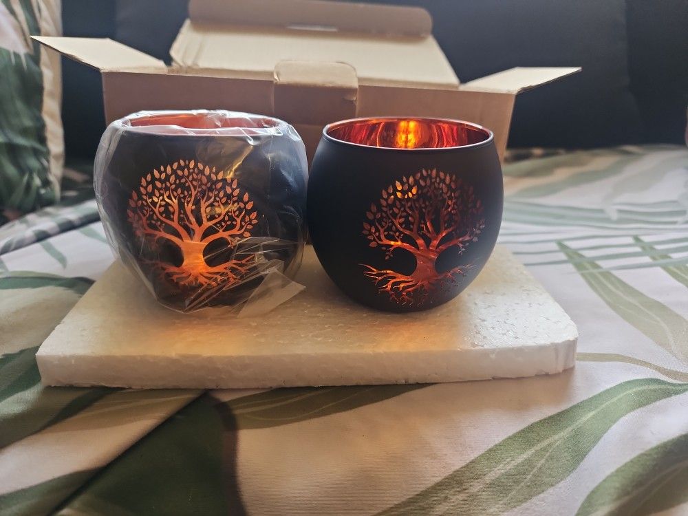 Tree Of Life Candle Holder 2 Piece