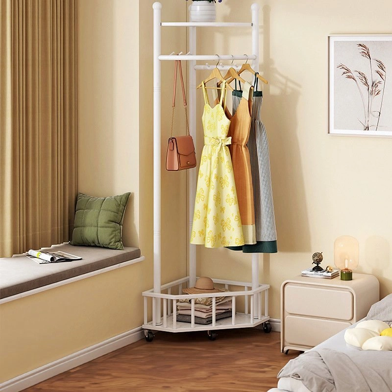WH010 A1116 Portable Cream Corner Clothes Rack $52