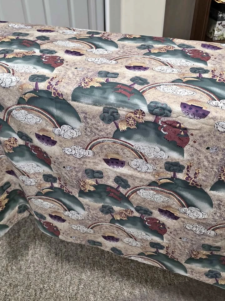 2.5 Meters Cotton Noah's Ark Fabric (2 Pieces)