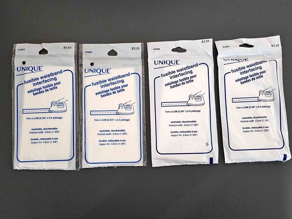 4 Unopened Packages of Fusible Waistband Interfacing