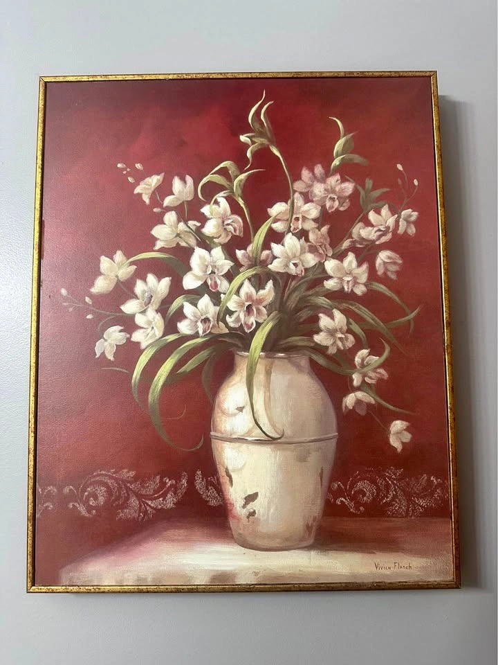 Framed Orchid Painting