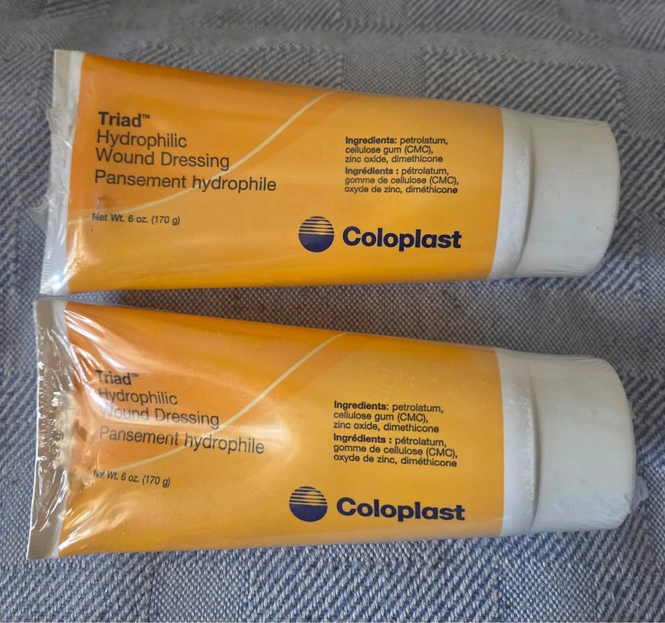 Coloplast Triad Hydrophilic Wound Dressing Cream (6 oz) 2 Tubes