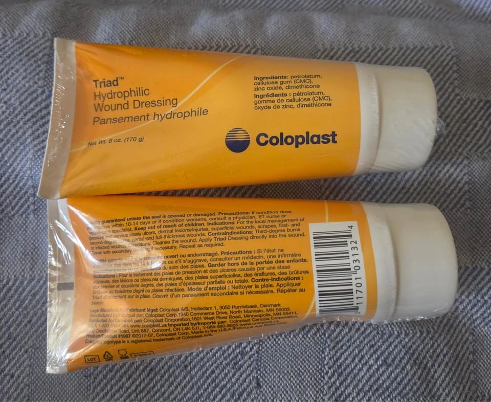 Coloplast Triad Hydrophilic Wound Dressing Cream (6 oz) 2 Tubes - photo 2