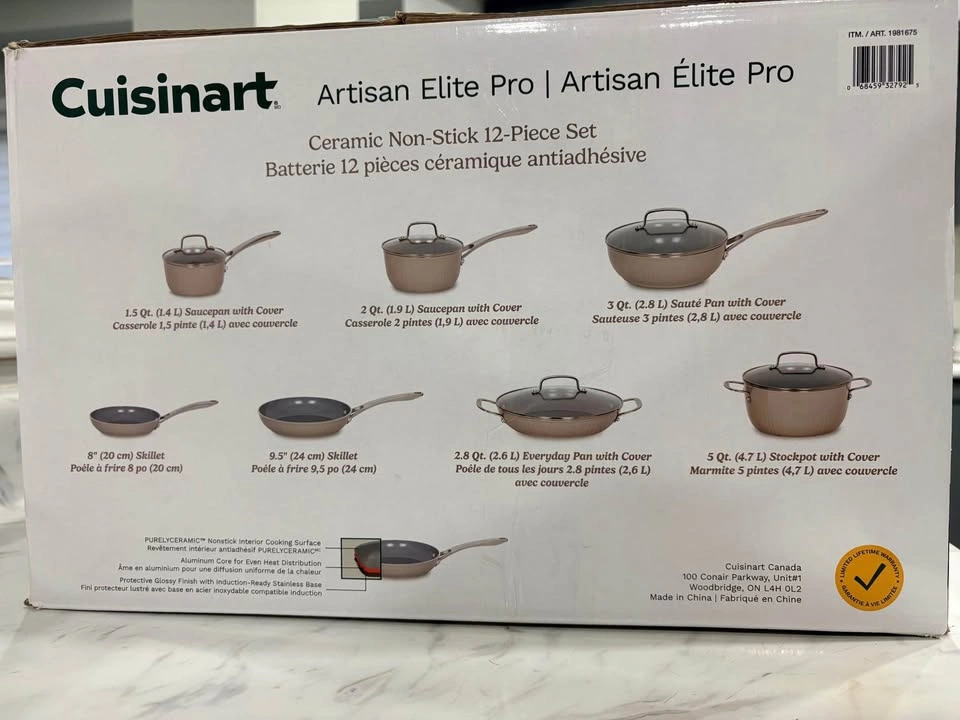 Cuisinart Artisan Elite Pro Ceramic 12-Pc Cookware Set - photo 2