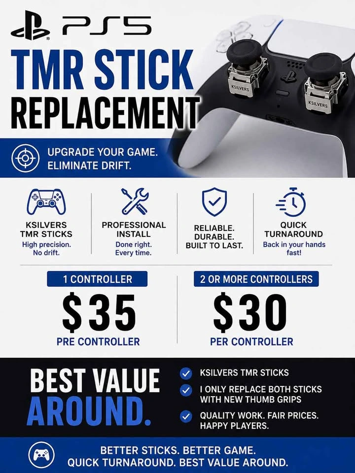 K-Silver TMR Joysticks for PS5 - photo 2