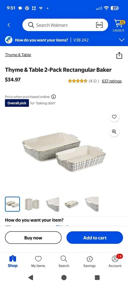 Thyme & Table 2-Pack Rectangular Casserole Baker