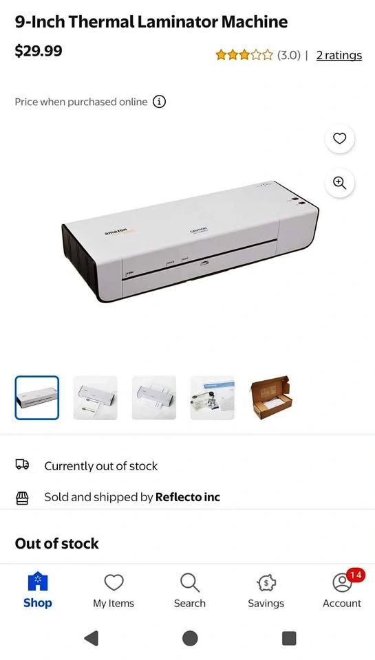 Amazon Basics 9-Inch Thermal Laminator Machine