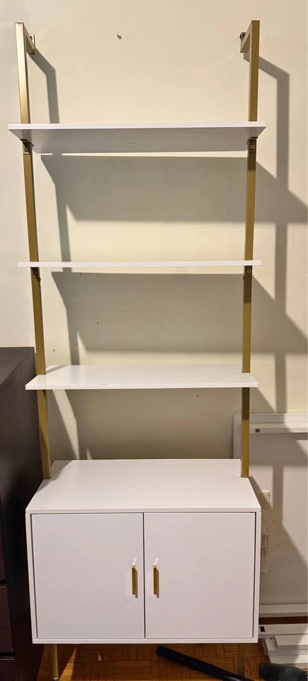 Moving Sale: 3-tier White/Gold Shelf