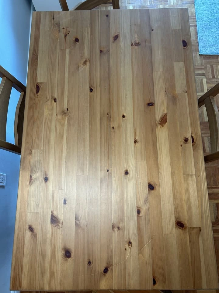 IKEA Kitchen Table + 4 Chairs (Antique Pine) - photo 3