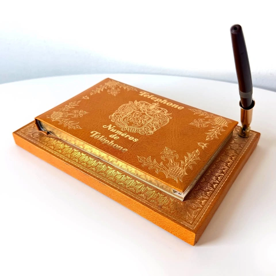 Unused Vintage Contacts Book Desk Set