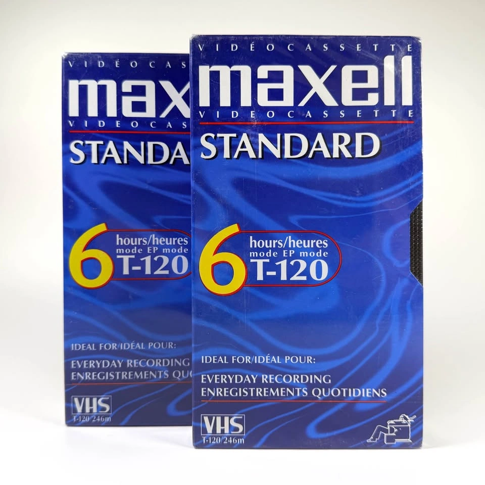 2 NEW Sealed Maxell T-120 VHS Cassettes - photo 2