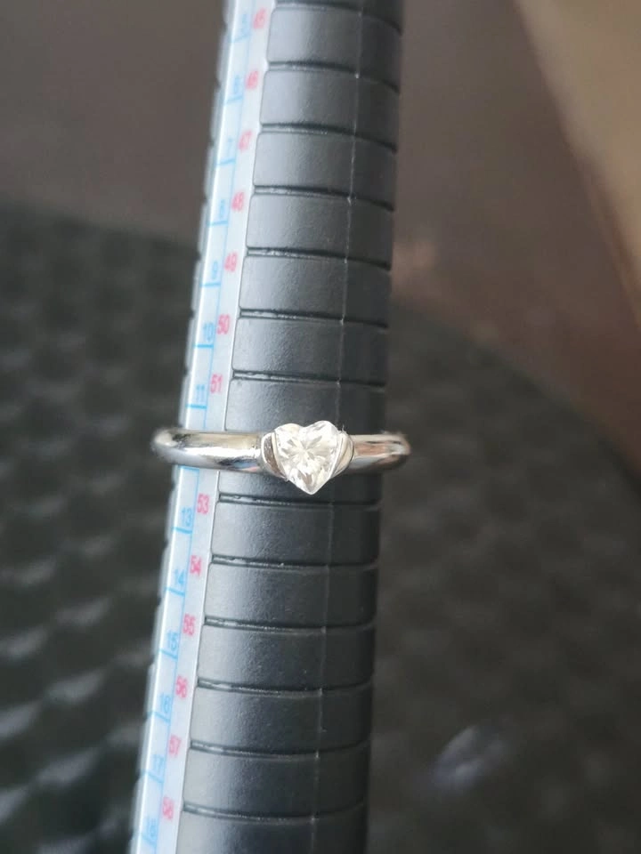 Heart Moissanite Diamond Engagement Ring