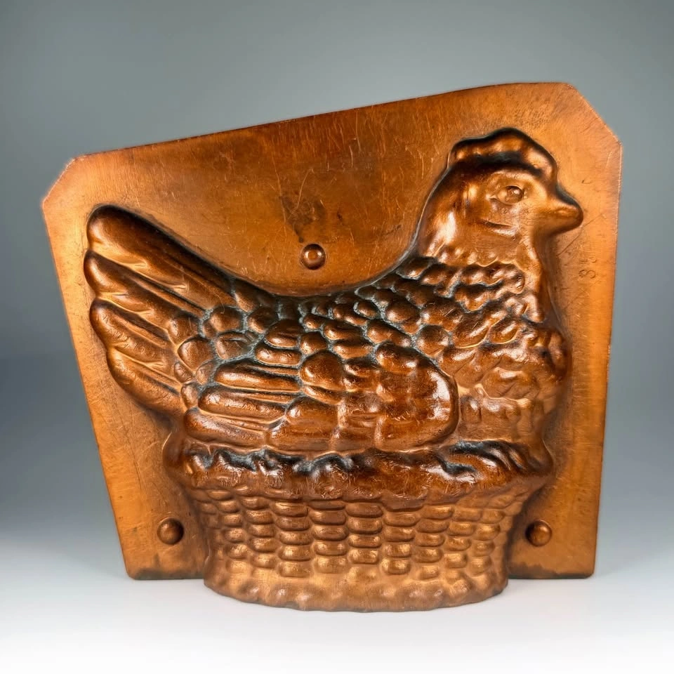 Antique Copper Hen on Nest Chocolate Mold - photo 2