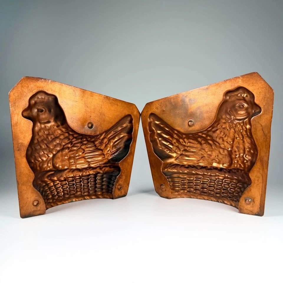 Antique Copper Hen on Nest Chocolate Mold - photo 3