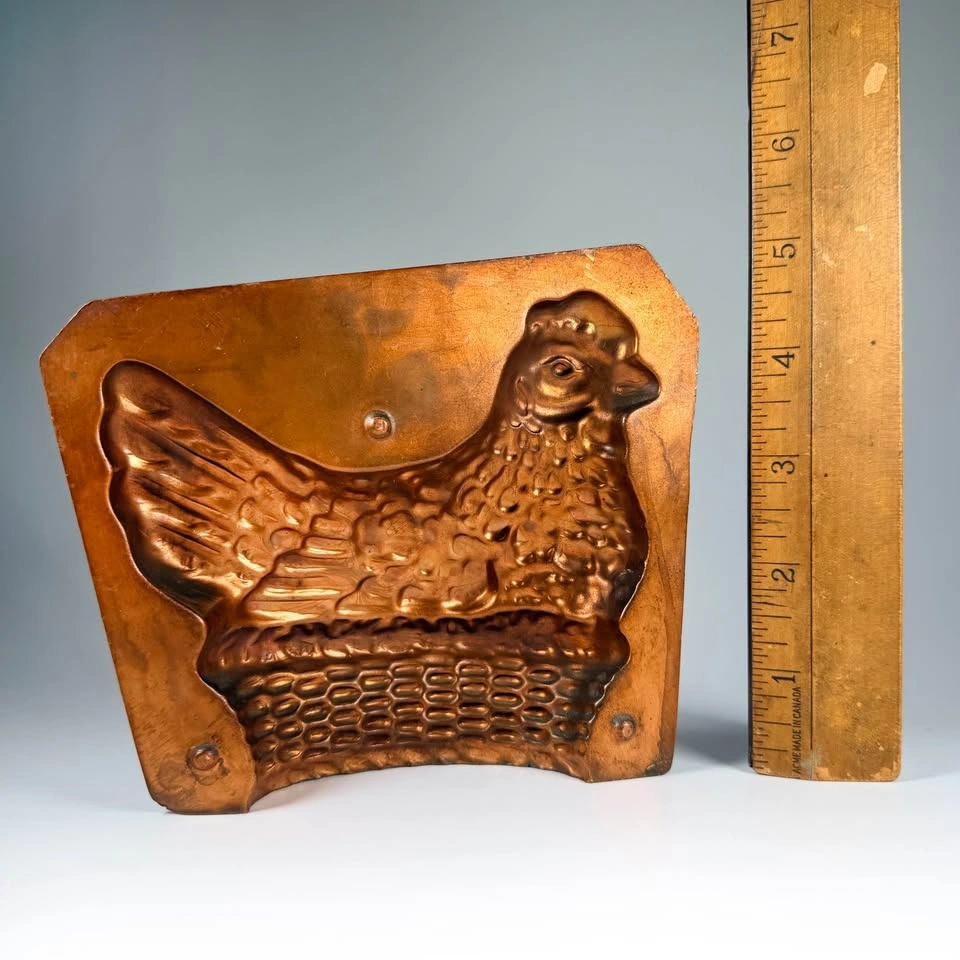 Antique Copper Hen on Nest Chocolate Mold - photo 5