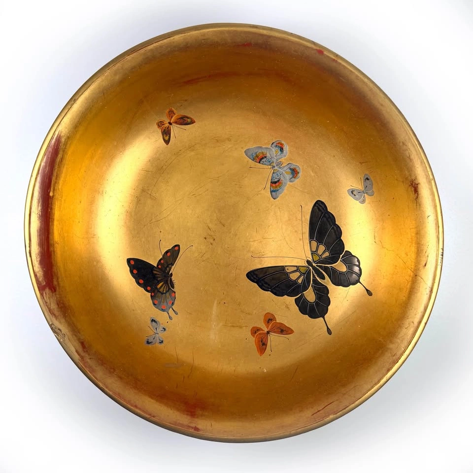 Antique Japanese Lacquer Serving Bowl - photo 2
