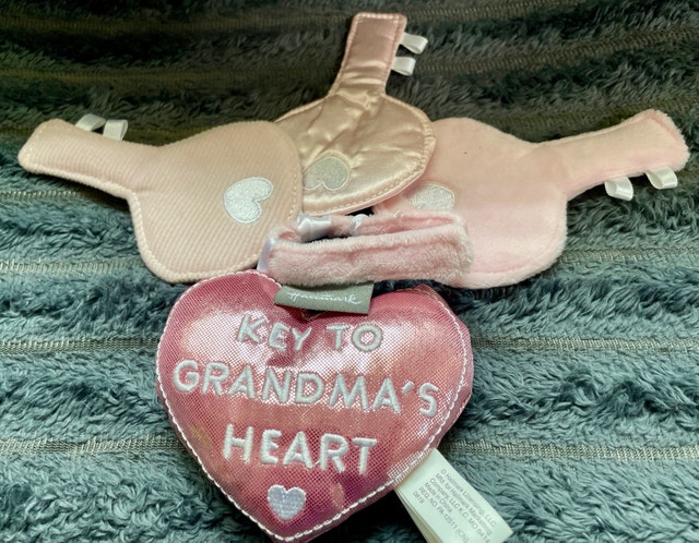 Hallmark "Key to Grandma's Heart" Plush Baby Rattle Toy