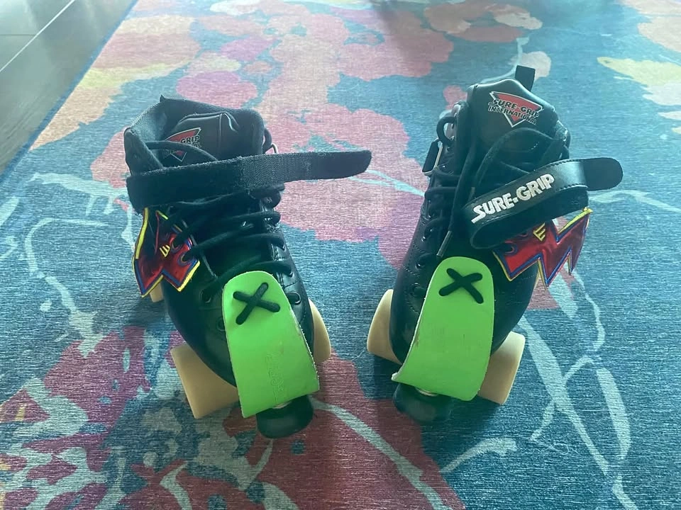 Roller skates and pads