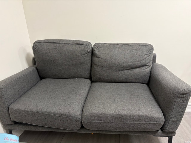 Grey 2-seat Sofa Loveseat