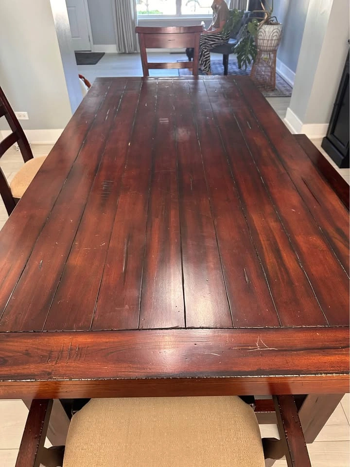 🔥 Beautiful Solid Wood Dining Table Set – Seats Up to 10! 🔥 - photo 4