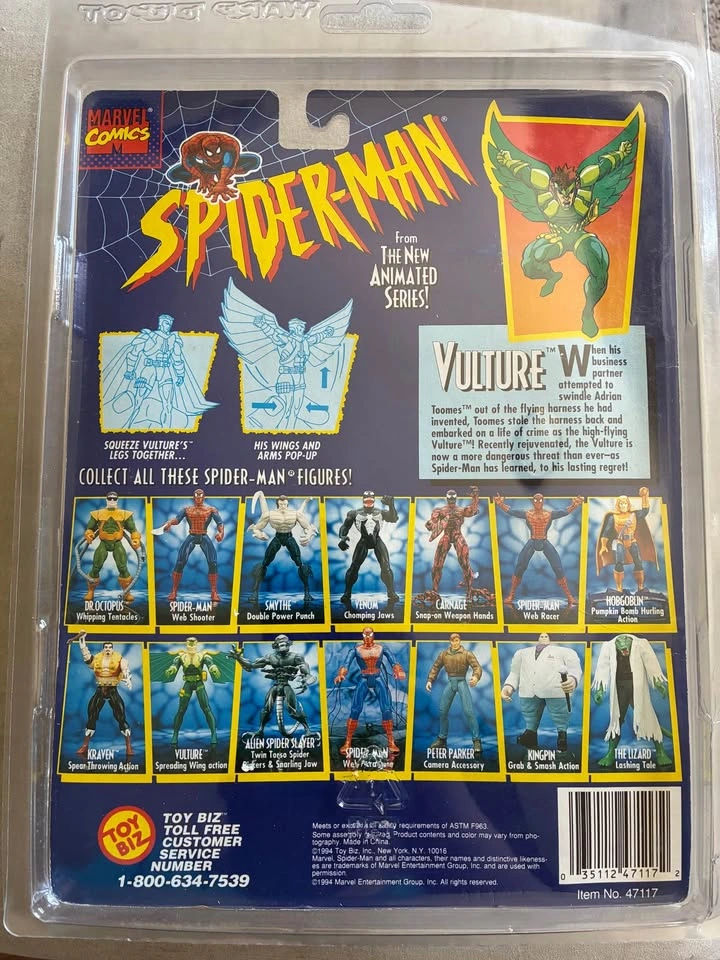 1994 Toy Biz Spider-Man Vulture "Spreading Wing" Figure - photo 2