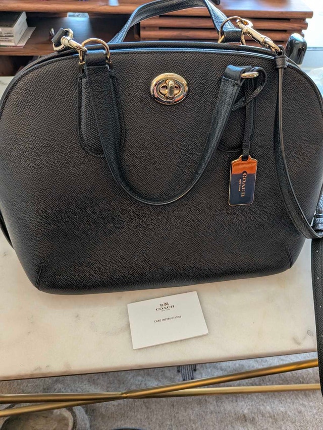 Coach Prince Street Satchel - Black Pebbled Leather 36542