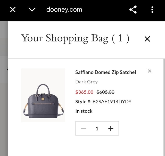 Saffiano Domed Zip Satchel by Dooney & Bourke - photo 2
