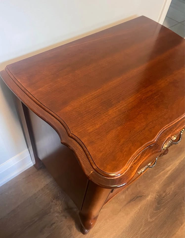 Solid Wood Nightstand with 2 Drawers - photo 4
