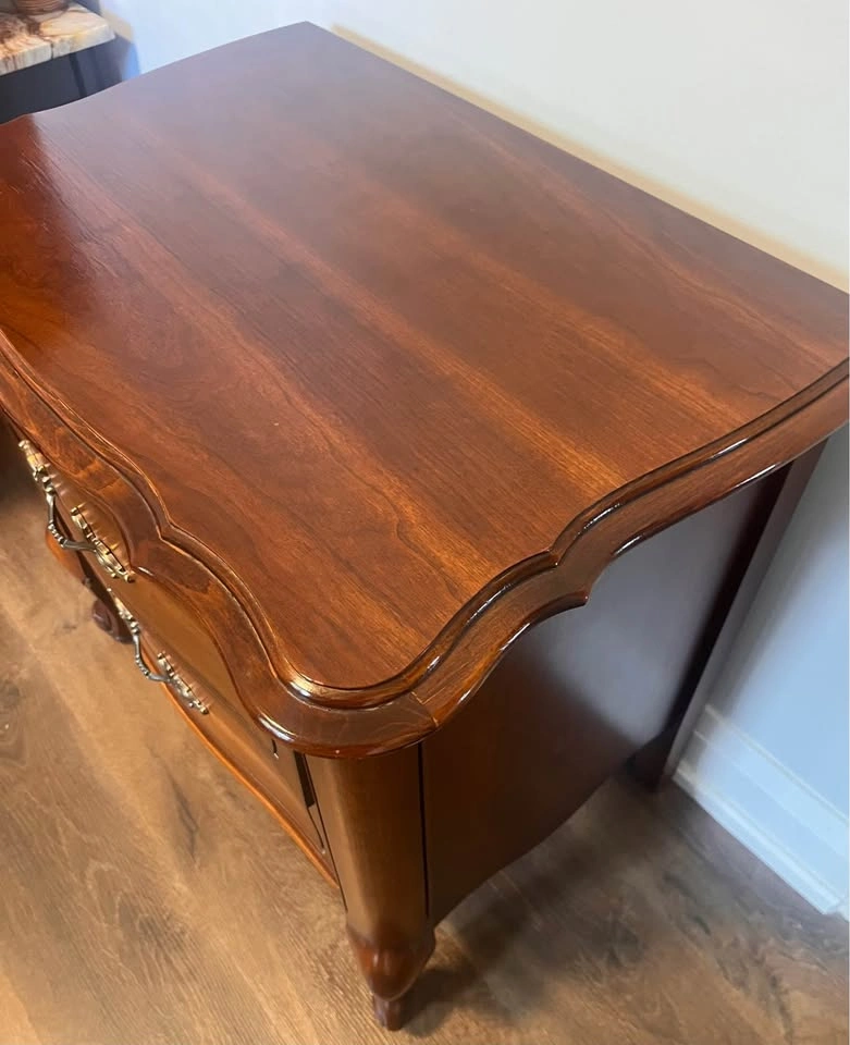 Solid Wood Nightstand with 2 Drawers - photo 5