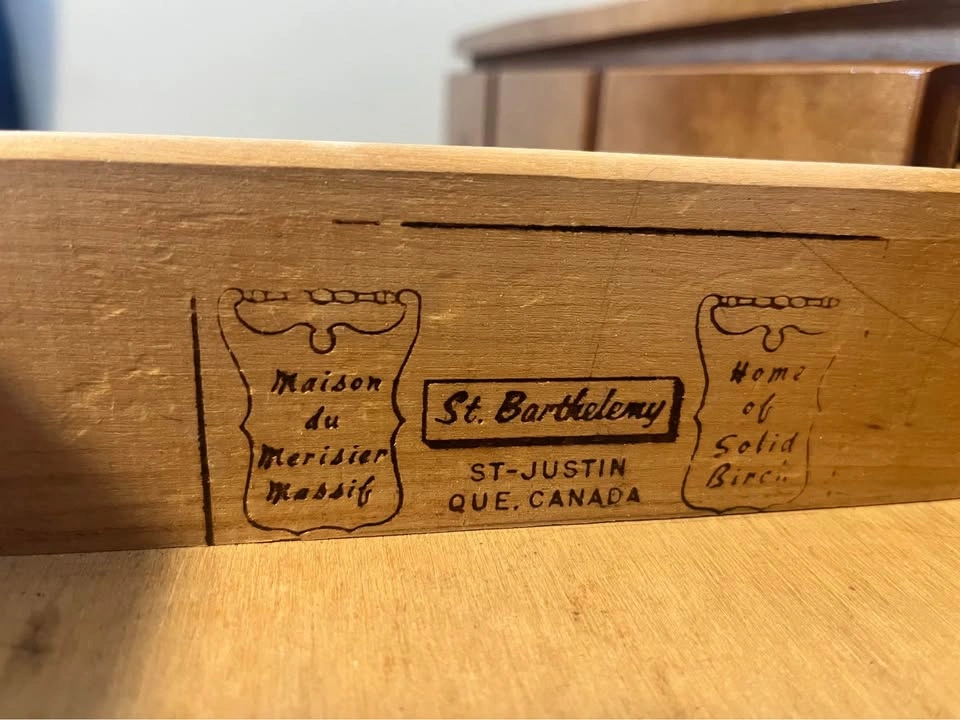 Vintage Solid Birch Writing Desk / Vanity - photo 3
