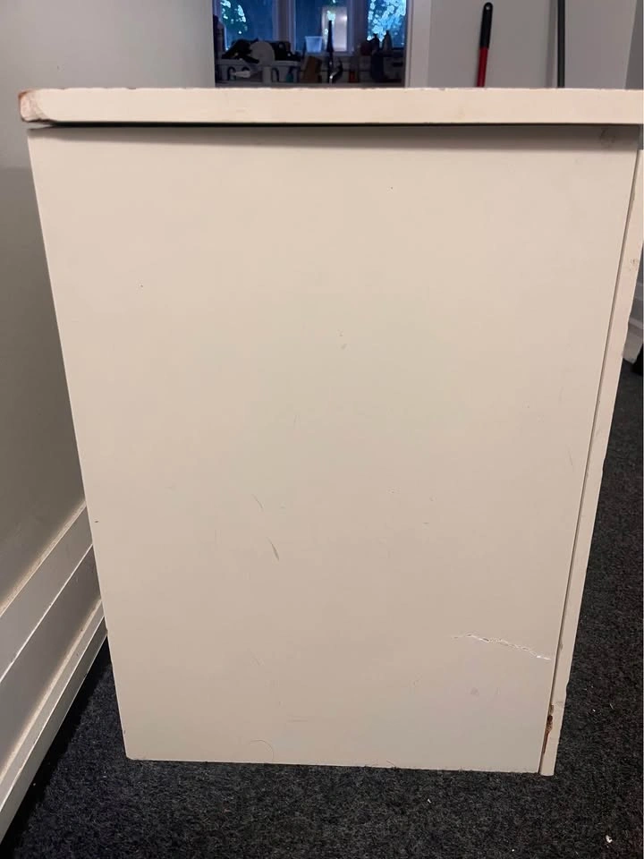 Vintage White Storage Bench - photo 5