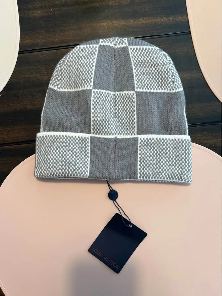($50) Louis Vuitton Damier Graphite Beanie Hat image indicator(2)
