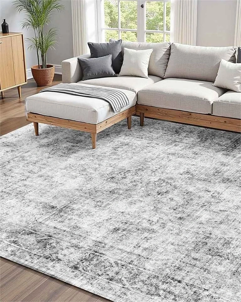 VEVOR Area Rug, 6 x 9 ft Large, Grey - photo 2