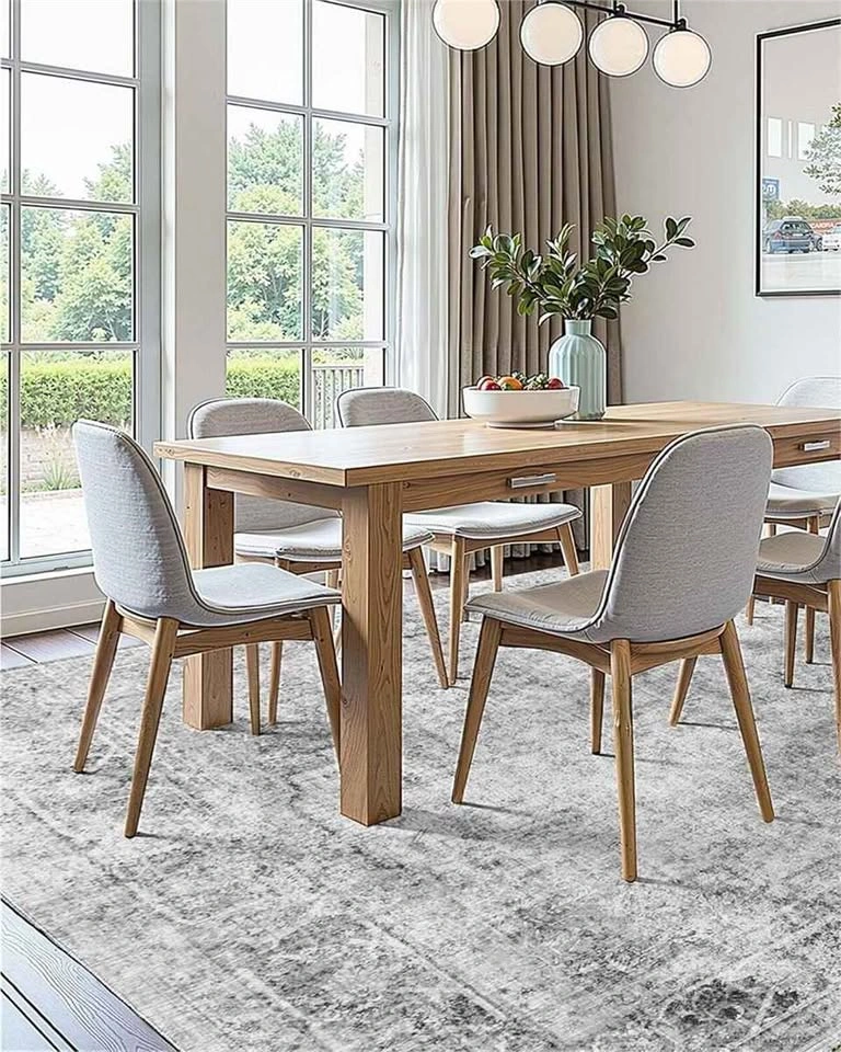 VEVOR Area Rug, 6 x 9 ft Large, Grey - photo 4
