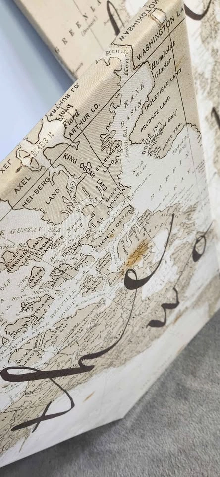 3 Panel World Map Canvas Art 'The World Is Your Oyster' - photo 5