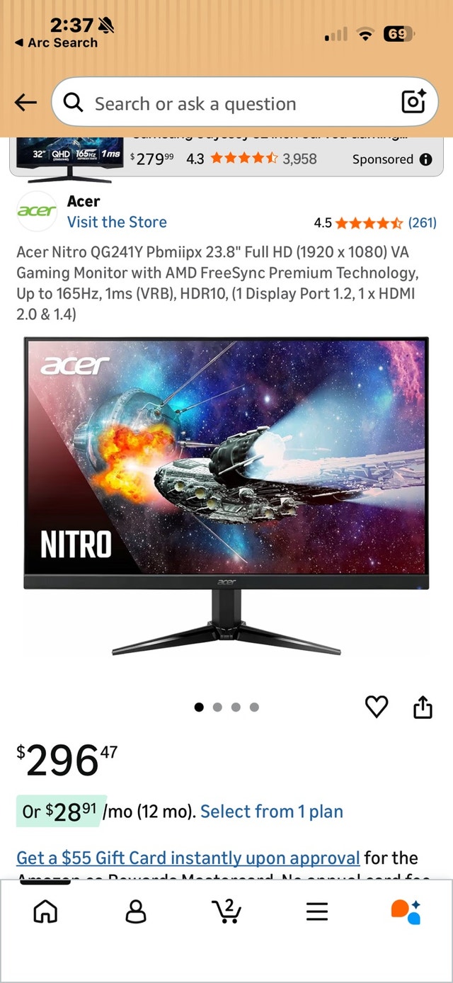 Acer QG 241 Y 23.8” Monitor - photo 4