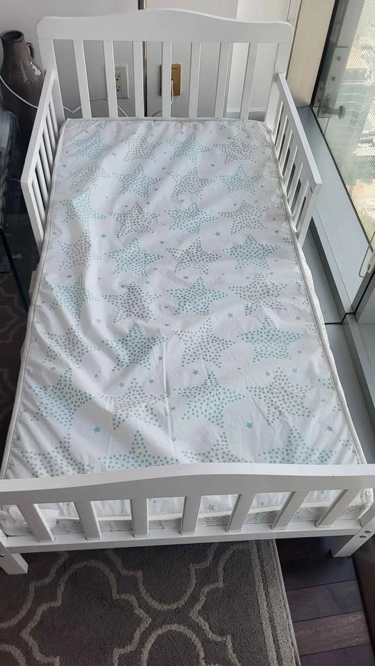 Wooden Toddler Bed with mattress and free sleeping bag - photo 2