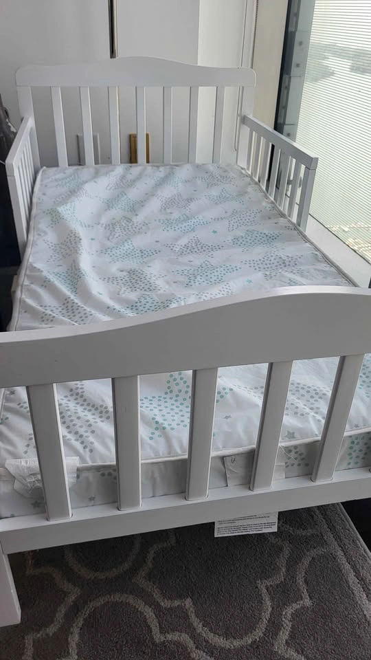 Wooden Toddler Bed with mattress and free sleeping bag - photo 3