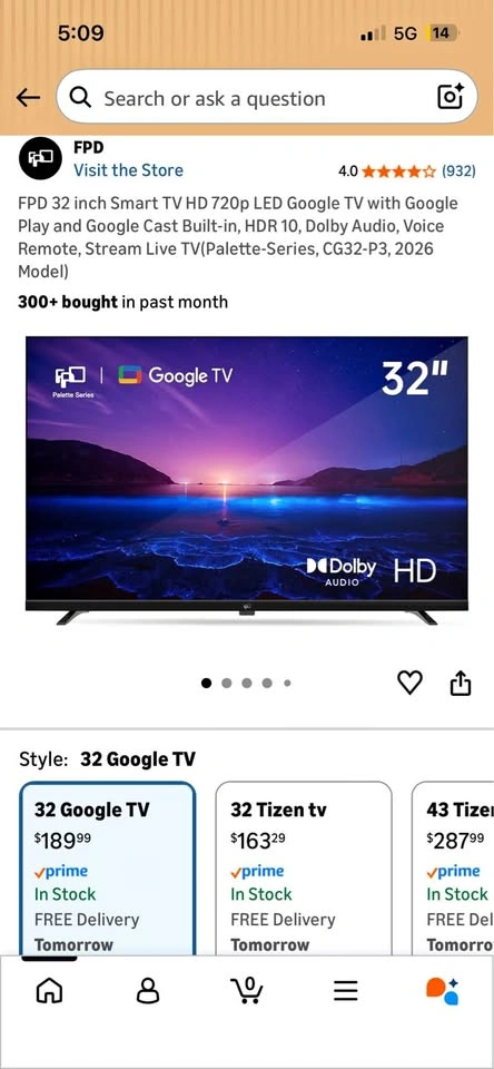 FPD 32 inch Palette Series Google TV