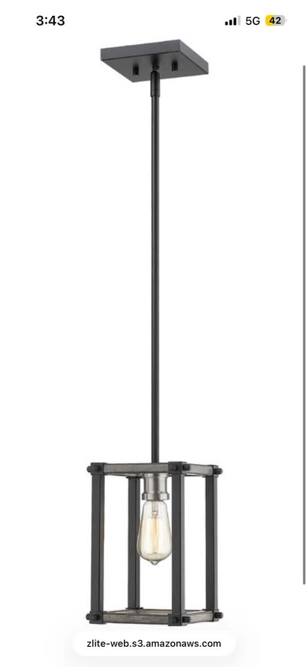 Z-Lite Kirkland One Light Pendant 472MPS-ABB - photo 2